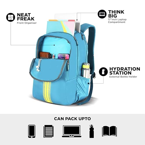 Image of American Tourister ACTON 02 Laptop Backpack, 33L with Spacious Interios and Multiple Compartments for Men and Women - Dark Teal