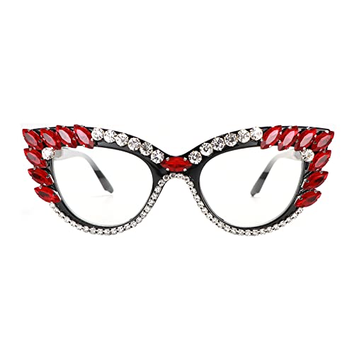 Lightweight Shiny Cat Eye Design Chic women clear Retro small frame glasses Trendy decoration frame glasses with box4