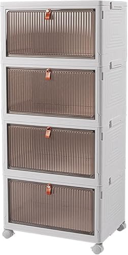 Bacs De Rangement Empilables - - Panier Coulissant En Plastique À 4