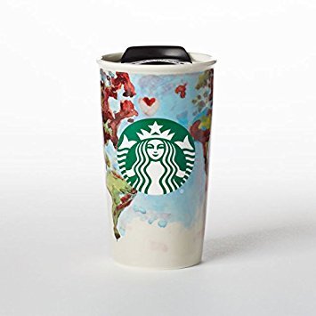 Starbucks Double Wall Ceramic Globe Traveler - 12 Fl Oz