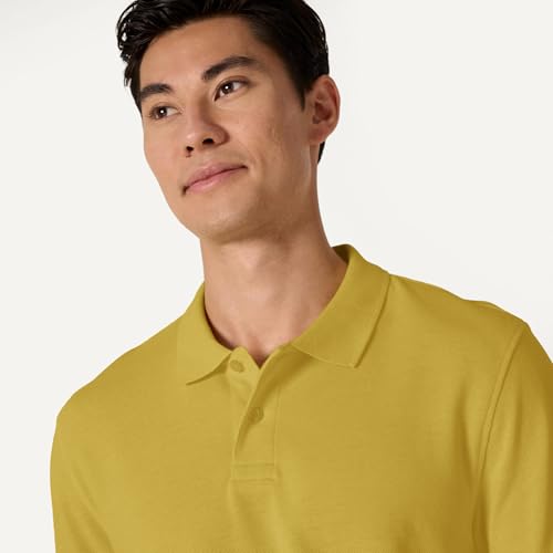 Image of Amazon Essentials Men's Regular-Fit Short Sleeve Cotton Pique Polo Shirt (Available in Big & Tall)