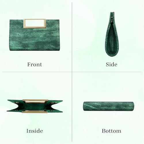 Image of Gets Clutch Purses for Women PU Leather Evening Handbag for Formal Wedding Party Clutches Small Crossbody Bag with Chain