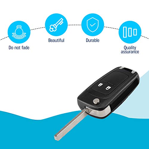 PHONILLICO Autosleutelbehuizing met 2 toetsen geschikt voor diverse Opel- en Chevrolet-modellen - Afbeelding 6