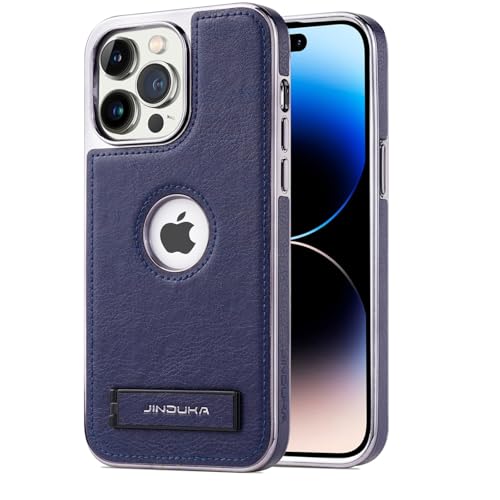 Coque iPhone 16 cuir et silicone rigide antichoc bleu foncé