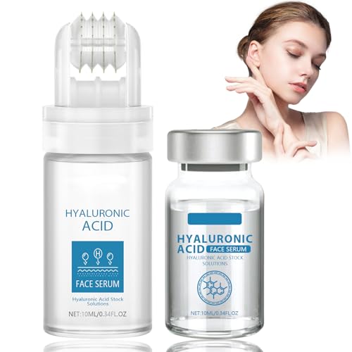 Micro Infusionssystem, 2 PCS Microneedling und Micro Infusions System für Skin Tightener, Feuchtigkeits, Anti Falten, Micro Needling Set mit 1 Microneedling-Kopf und 2 Anti Aging Serum