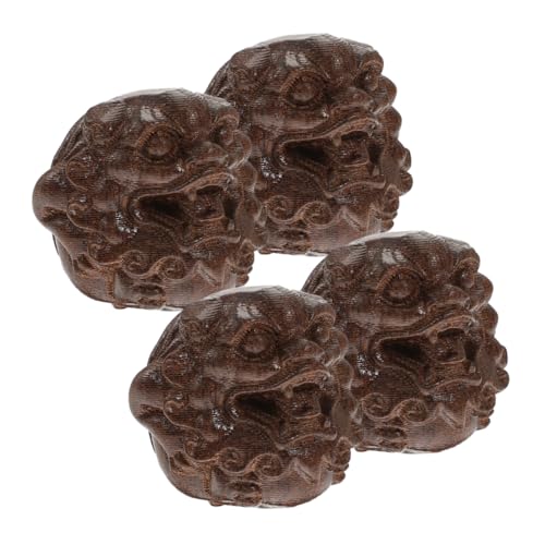 KOMBIUDA 4pcs Practice Handball Hand Massaging Balls Hand Training Balls Small Balls Smooth Balls Wood Rolling Handball Hand Relaxing Balls Wooden Hand Balls Massage Balls Hand Massage Ball