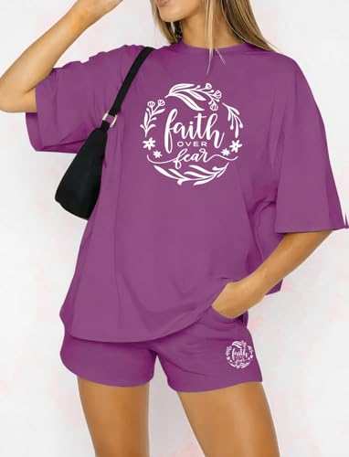 Image of KSHS Women's Cotton Printed Night Suit Set of Top & Shorts