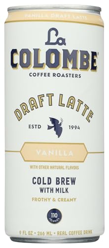 La Colombe Vanilla Draft Latte - 9 Fl Oz - Cold-Pressed Espresso and Frothed Milk + Vanilla - Made with Real Ingredients - Grab and Go Coffee