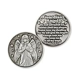 Guardian Angel Love Expression Coin, EDC Coin for Public Servants & Law Enforcement, Keepsake Pocket Token of Prayer & Divine Protection for Men & Women, Thinking of You Gift of Appreciation