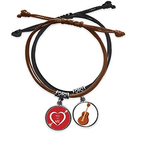 Pulsera tú y yo ajustable DIYthinker de cuero: cadena cómoda que no pesa