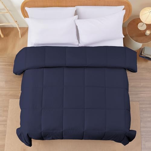 Image of Modern Threads Down Alternative Reversible Comforter Navy /Silver King