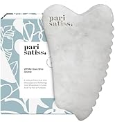Pari Satiss Jade Gua Sha Facial Tool, Hand-Carved Premium Guasha Stone for Face, Jawline Shaper, ...