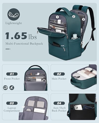Image of Coolife Luggage Suitcase Luggage set PC ABS TSA Lock Spinner Carry on 3 Piece Sets, Teal blue, 3 piece set (Backpack /TB /20), Hardside Luggage