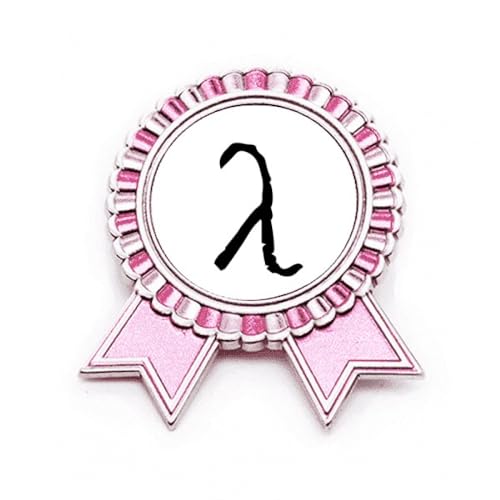 Broche lambda noir métal taille M pour personnaliser votre style