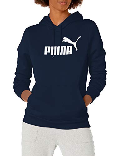 PUMA Women's Essentials Fleece Hoodie, Peacoat, L