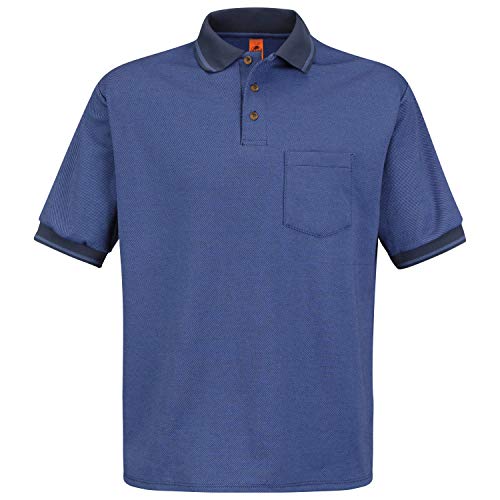 Red Kap Men's Performance Knit Twill Shirt, Navy/Medium Blue...