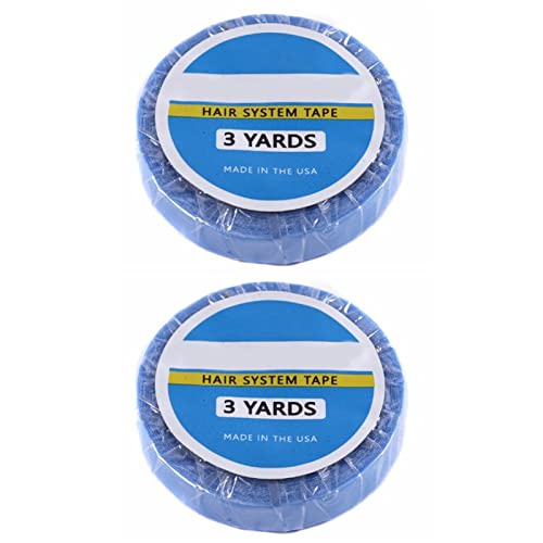 2 Rolos de Fita Cola para Extensões de Cabelo, Fita Adesiva Dupla Face, Fita de Suporte para Peruca,