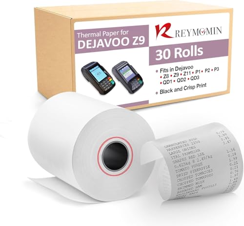 Papel de recibo para Dejavoo rollos térmicos de datáfono sin bpa paquete de 30