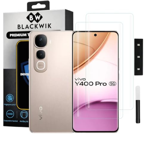 Image of Blackwik UV Curved Tempered Glass for Vivo Y400 Pro 5G | 2-Pack