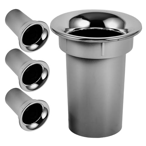 DECORNIJIA 4 Unidades Tubo de Puerto de Altavoz 44Mm Salida de Voz para Altavoz Doméstico y Coche Accesorio de Ventilación de Sonido Color Plateado Mejora Calidad Acústica en Hogar y