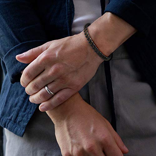 Mens Leather Bracelet – Classic Handmade Braided Black & Brown Cuff Bracelet with Engraved Magnetic Clasp Free Jewelry Gift Boxed - Image 7