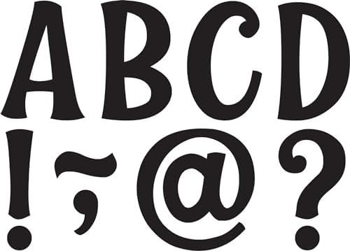 Teacher Created Resources Black Wild Whimsy 3" Magnetic Letters (...