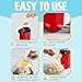 Tasty Hot Air Popcorn Popper, Healthy and Delicious Popcorn in Minutes, Fast and Easy-to-Use, Built-In Measuring Cup and Butter Warmer, 8 Cups, Red