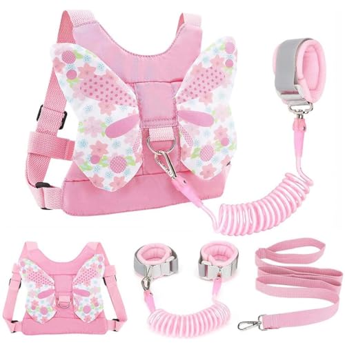 Coleira Infantil Mochila Guia De Segurança Anti Perda Cinta(Rosa)