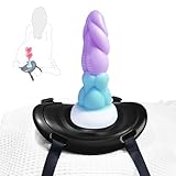 Saugnapf Dildo Halterung Mount Sexsattel mit Gurten freihändiges Spielen auf Kissen, einstellbare Strap On Harness Dildohalter für Stuhl Swing Sofa, Dildos Machine für Frau Männer Sexspielen (Schwarz)