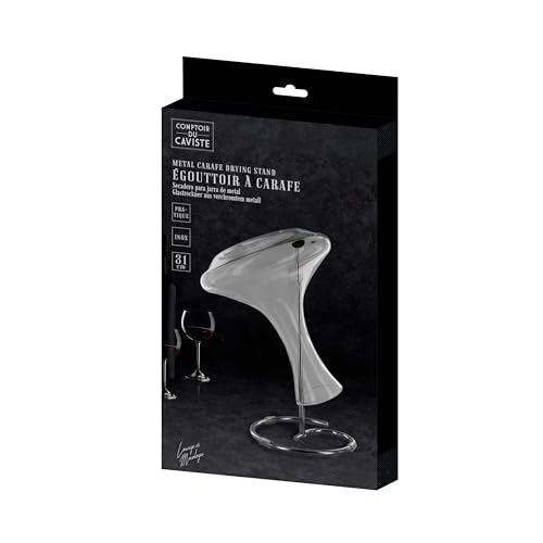 COOK CONCEPT Séchoir à Carafe en Métal Chromé Égouttoir Amovible Argent – vue 7
