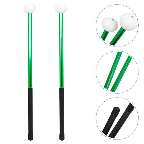 Baquetas de aluminio con punta de fieltro verde miniatura 6