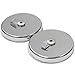 Master Magnetics 2-5/8 in. Ceramic Magnetic Hooks 35 lb. pull 3.4 MGOe Silver 2 pc.