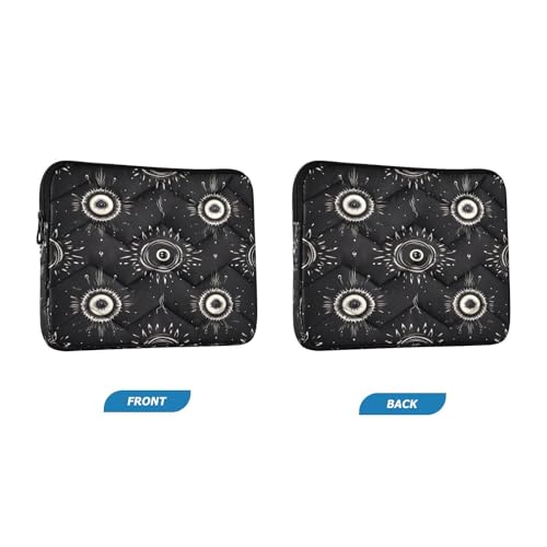 Funda para portátil 13-14 pulgadas patrón ojos negro miniatura 2