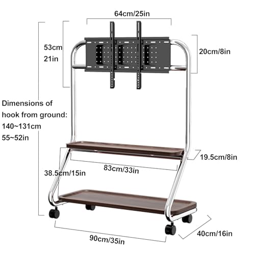 Soporte móvil para TV de 40 a 75 pulgadas con ruedas miniatura 2