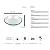 Bathroom Vessel Sink Bowl and Faucet Combo Pop Up Drain Clear Tempered Glass Bowl Basin Above Counter