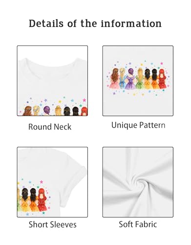 Image of Magical Girl Shirt Cute Snacks Graphic Tee Toddler Kids Girls Holiday Short Sleeve Outfits Tops 3-10 Years