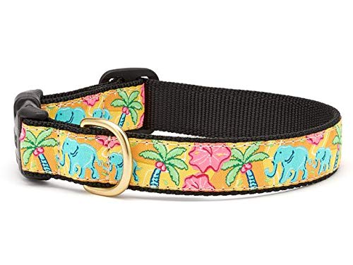 Up Country Ele-C-M Elephants Collar M Wide (Anchura 1) Collar para Perro, Lyndee