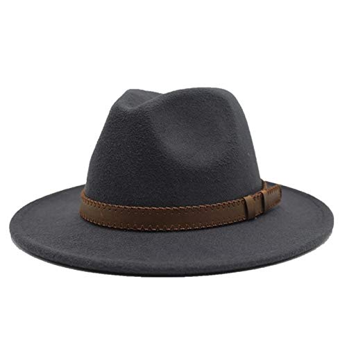 Winte Mens Jazz Fedora Hat Wool Khaki 