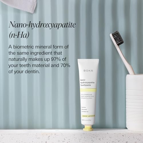 Image of Boka Fluoride Free Toothpaste, Nano Hydroxyapatite Toothpaste, Appropriate for Sensitive Teeth - for Adult Oral Care - Lemon Lavender Flavor, 1.3 Fl Oz 2Pk