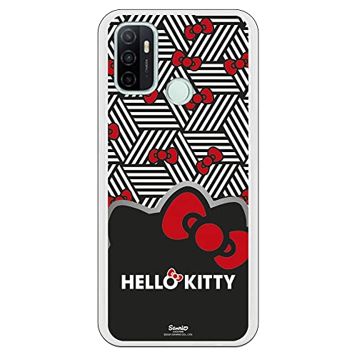 Personalaizer Housse mobile pour OPPO A53 - A53S par Hello Kitty Cubes B/W. Produit officiel Coque mobile mignonne en silicone gel souple