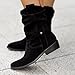 Cowgirl Boots Black For Women Cowboy Ankle Boots Women Western Cowgirl Pointy Toe Fashion Retro Classic Pull-On Mid Calf Embroidered Chunky Heel Booties