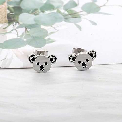OKEYCH Koala Lover Gift Koala Bear Stud Earrings Koala Fan Jewelry Koala Themed Gift Zoo Animal Lover Gift2