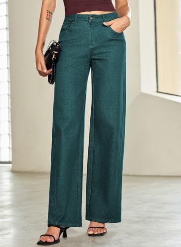 Sidefeel Women's Baggy Wide Leg Jeans High Waisted Straight Leg 2025 Fall Outfits Denim Pants3