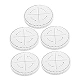 Angoily 5 Piezas Kit de Discos Redondos para Trenzado con Ranuras Tablero de Grueso y Portátil para Pulseras DIY para Macramé y Manualidades con Cordón