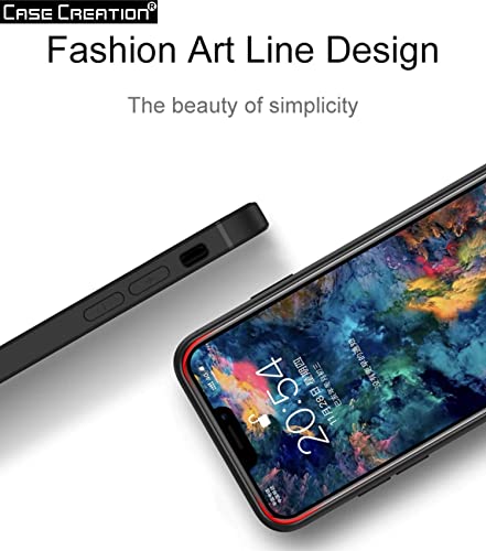 Image of Case Creation Compatible with Oppo Reno 4 Pro 2021 Back case, Oppo Reno 4 Pro Slim Flexible Smart Look case with 360 Camera All Angle Protection (Pure Black)