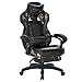 Produktbild WOLTU Gaming Stuhl, PU Leder Bürostuhl Gaming Chair Ergonomisch mit Lendenkissen, Gamer Stuhl Racing PC-Stuhl Drehstuhl mit Fußstütze & Große Rückenlehne & Sitzfläche für große Personen Camouflage