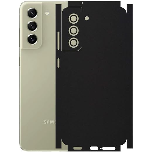 AtOdds Samsung Galaxy S21 FE Back Skin Wrap Matte Black