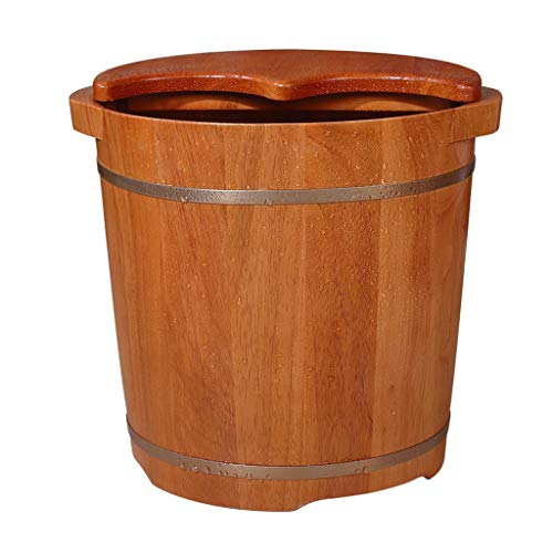 Spa de pies diseño moderno color marrón madera 36 cm