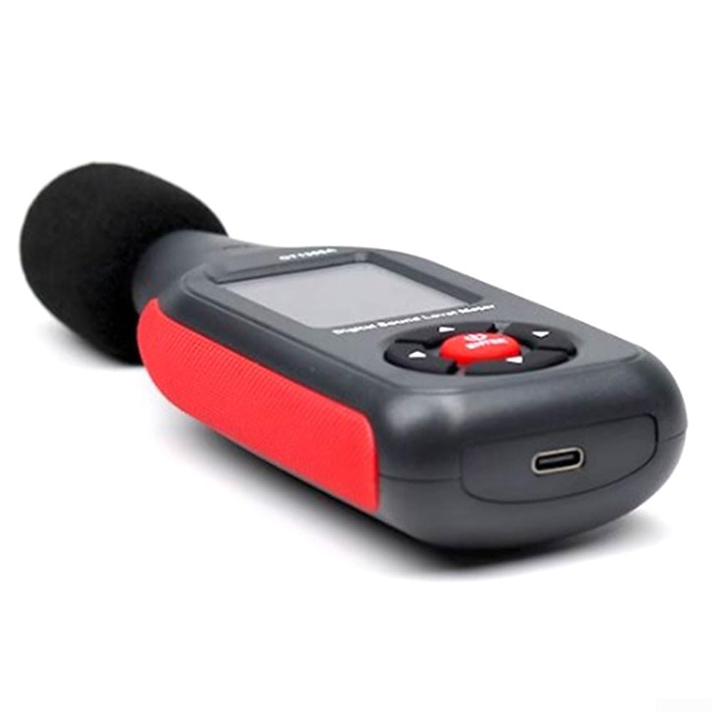 Misuratore di livello sonoro, 30 – 130 dB, digitale, con allarme LED a 3 colori, registrazione dati 43000, display LCD, per rumore industriale domestico
