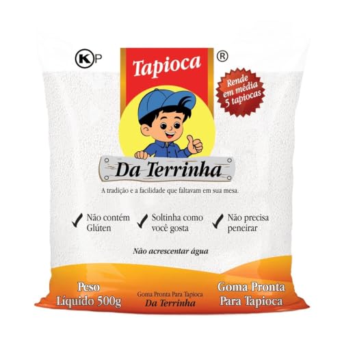 Da terrinha Tapioca Harina 17.6oz | goma Pronta para Tapioca 500 g'- 1 Unidad